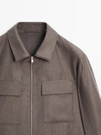 100% wool flannel jacket