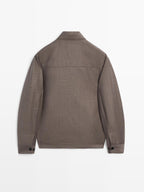 100% wool flannel jacket