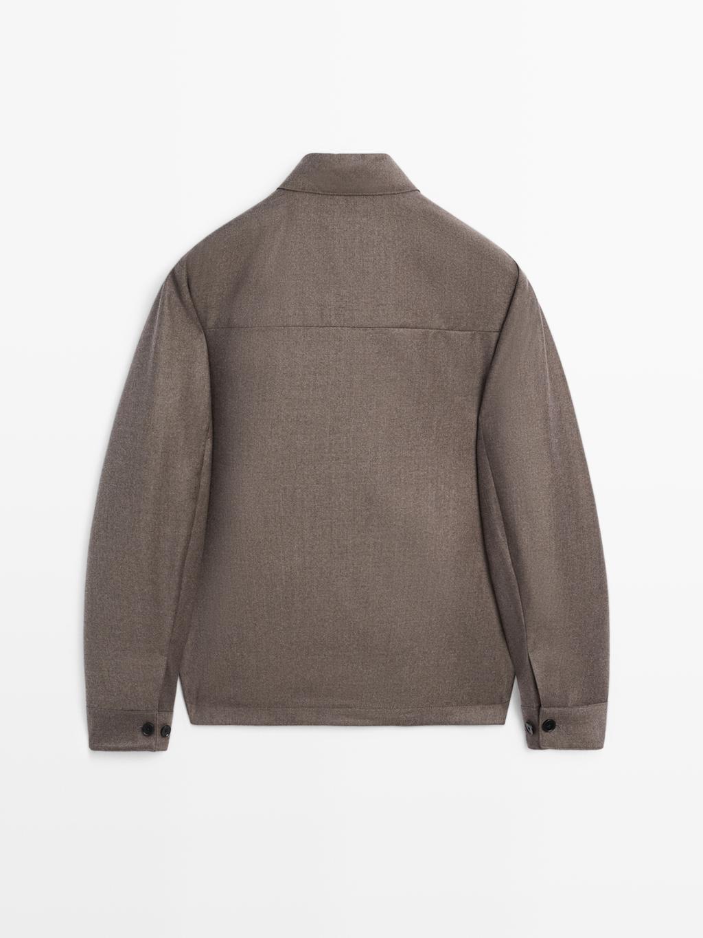 100% wool flannel jacket