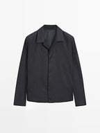 100% wool corduroy-effect flannel overshirt