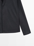 100% wool corduroy-effect flannel overshirt