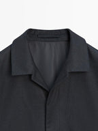 100% wool corduroy-effect flannel overshirt