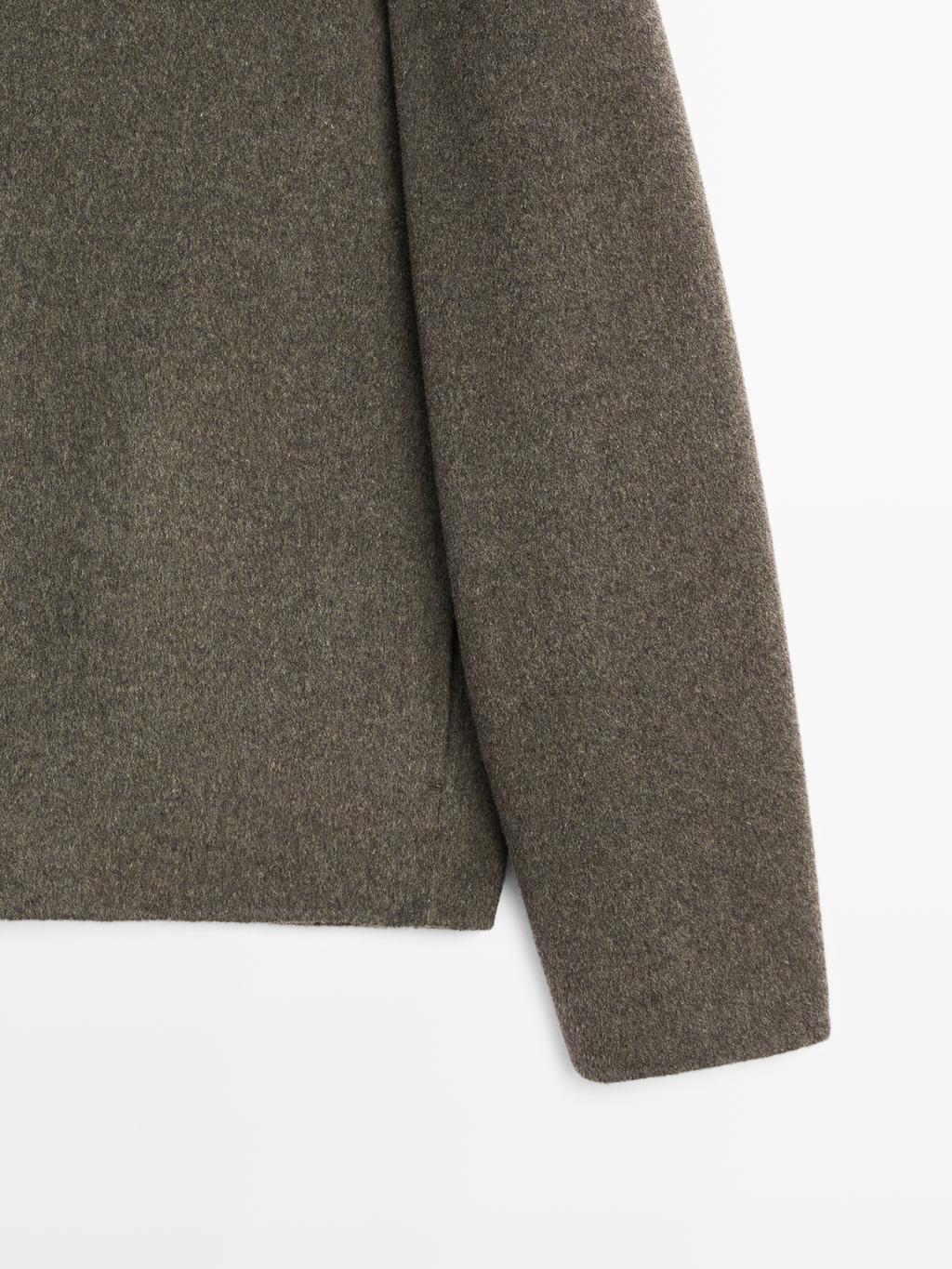 Double wool blend bomber jacket