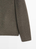 Double wool blend bomber jacket