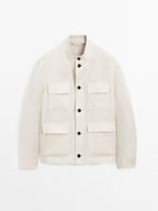 Total look linen overshirt