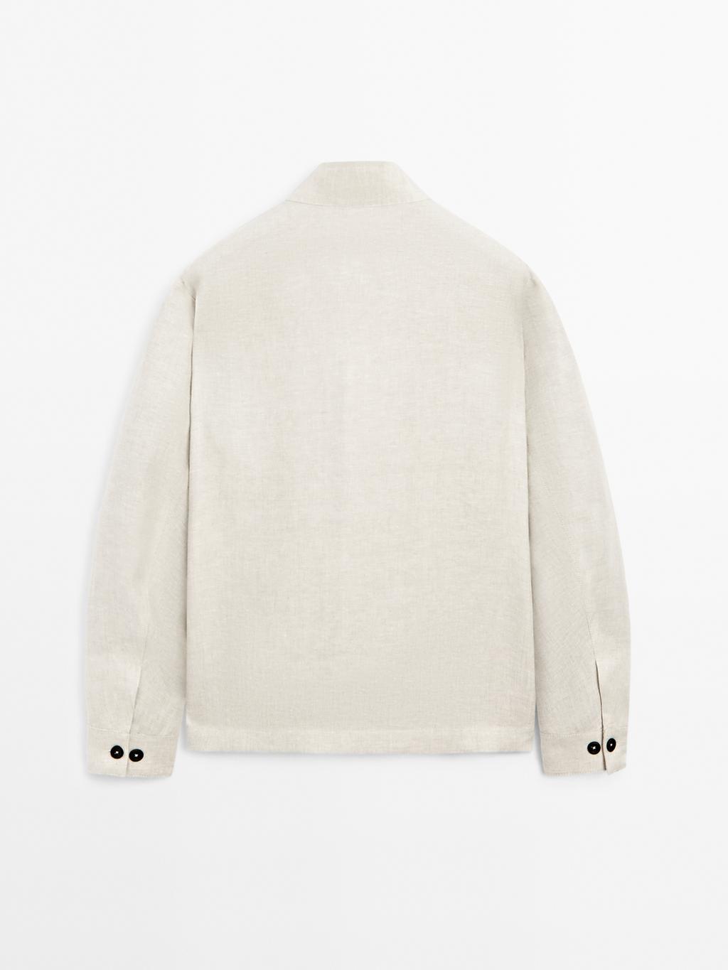 Total look linen overshirt