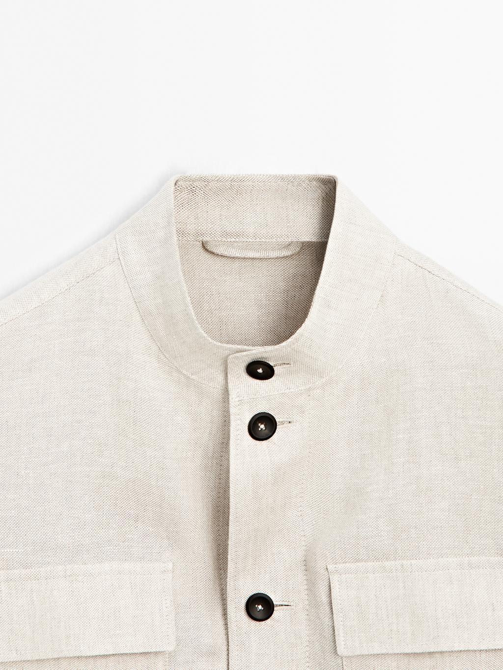 Total look linen overshirt