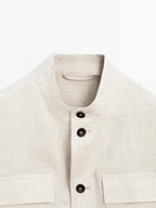 Total look linen overshirt