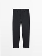 Wool blend trousers