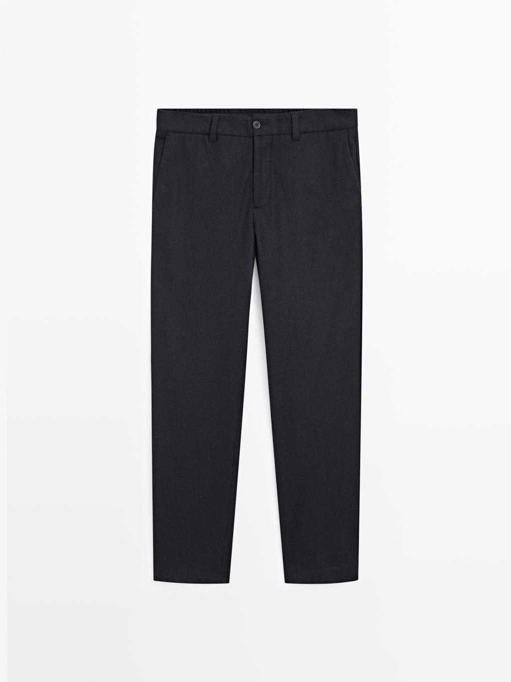 Wool blend trousers
