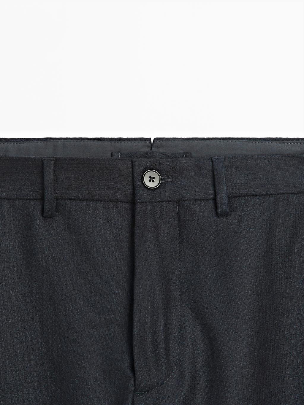 100% wool corduroy-effect flannel trousers