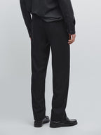 100% wool corduroy-effect flannel trousers