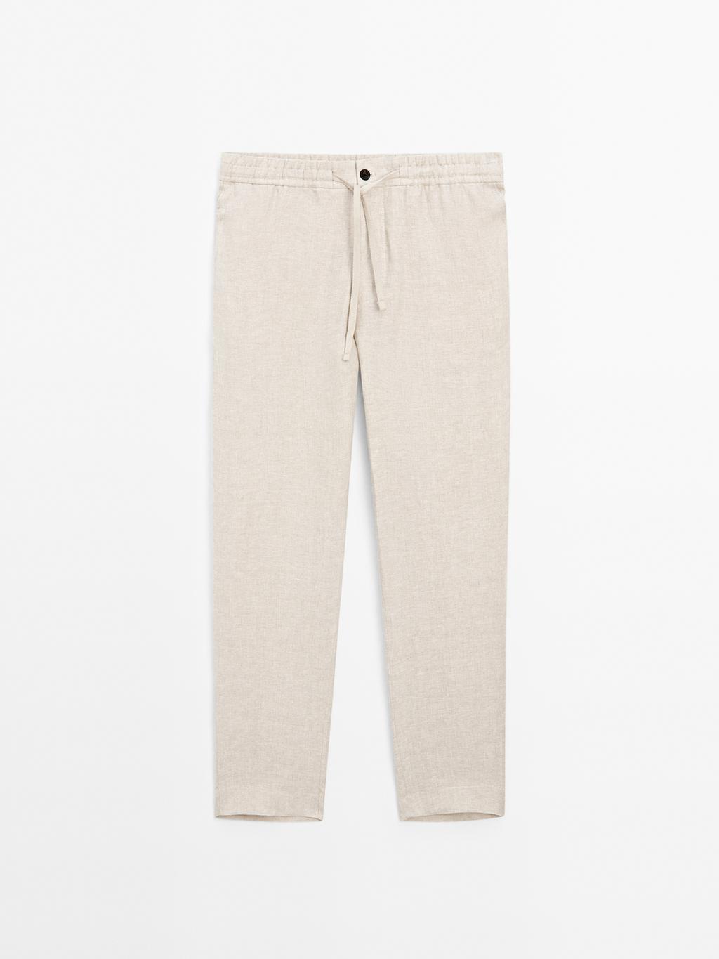 Total look linen trousers
