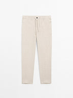 Total look linen trousers