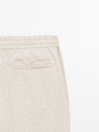 Total look linen trousers