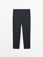 Comfort waist trousers with interior elastic