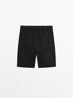 Lightweight 100% linen Bermuda shorts