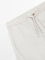 Jogger-fit poplin Bermuda shorts