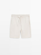 100% cotton jogger fit Bermuda shorts