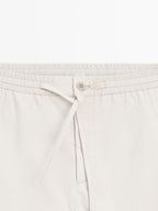 100% cotton jogger fit Bermuda shorts