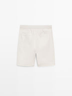 100% cotton jogger fit Bermuda shorts