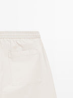 100% cotton jogger fit Bermuda shorts