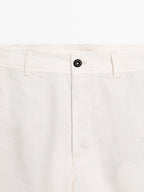 100% linen Bermuda shorts