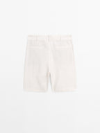 100% linen Bermuda shorts