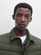 Water-repellent ultra lightweight down blend jacket