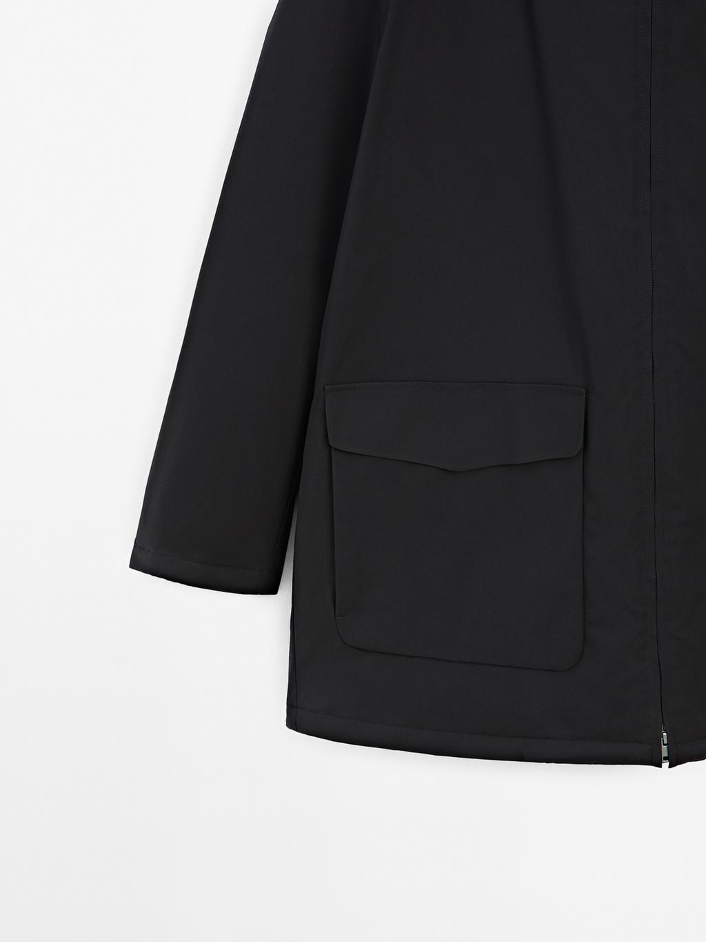 Water-repellent down blend parka