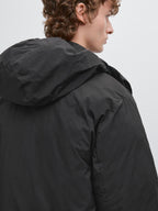 Water-repellent padded parka with hood
