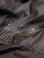 Water-repellent satin puffer jacket