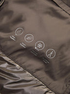 Water-repellent hooded puffer jacket