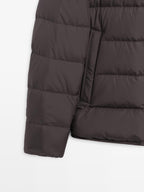 Water-repellent puffer jacket with down blend