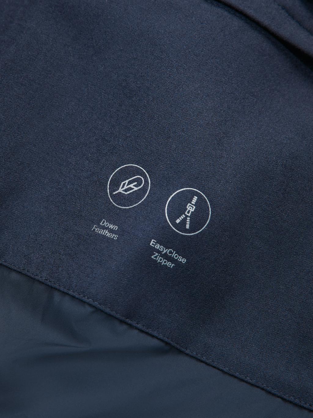 Knit down blend puffer jacket