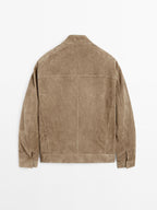 Short suede goatskin jacket