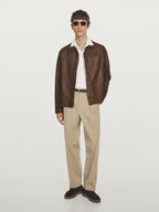 Suede finish sheepskin jacket