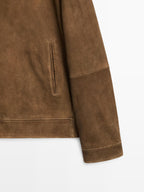 Nappa leather jacket with buttons