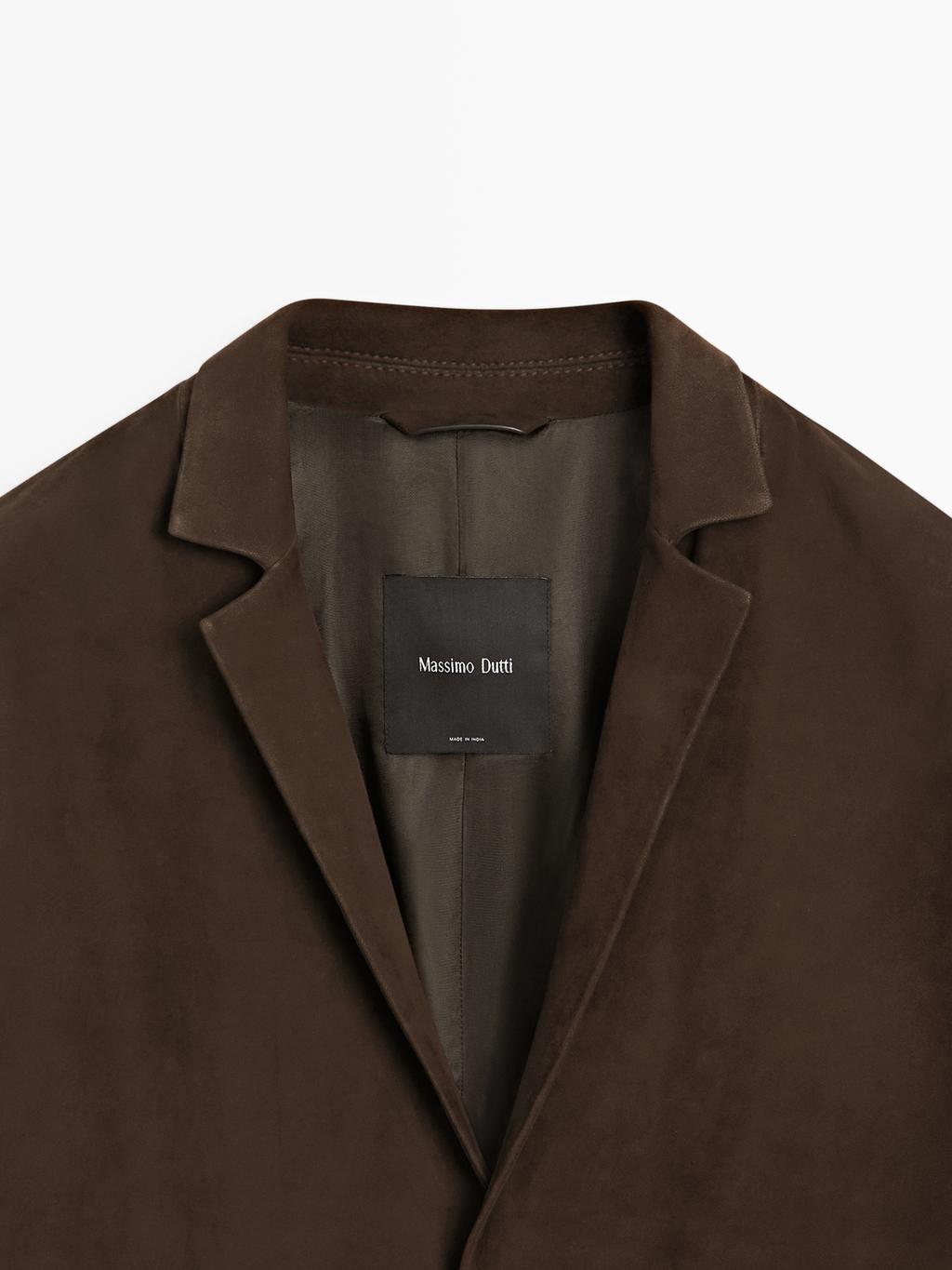 Nubuck leather blazer