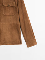 Lightweight suede leather shirt