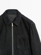 Suede leather jacket