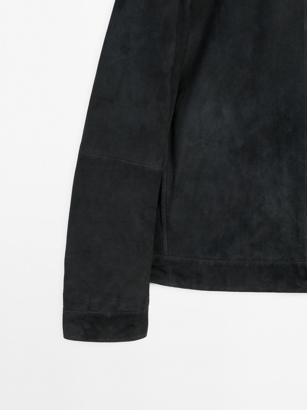 Suede leather jacket