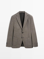 Houndstooth blazer