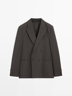 Suit blazer with notch lapel - LIMITED