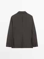 Suit blazer with notch lapel - LIMITED