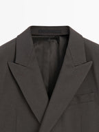 Suit blazer with notch lapel - LIMITED