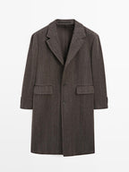 Long herringbone coat - LIMITED
