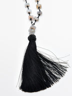 Rhinestone tassel necklace