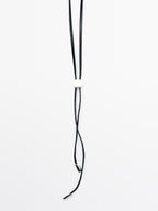 Rhinestone tassel necklace