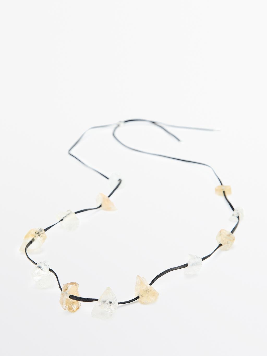 Irregular rhinestone necklace